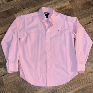 Ralph Lauren Long Sleeve Button Up~Boys Size12~Pastel Pink~Excellent Condition